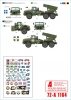 Star Decals 72-A1164 War in Ukraine 21 Ukrainian Big Guns and Rocket Artillery. 2S1 Gvostika, 2S9 Nona, 2S19 Msta-s, TOS-1 and BM-21 Grad 1/72